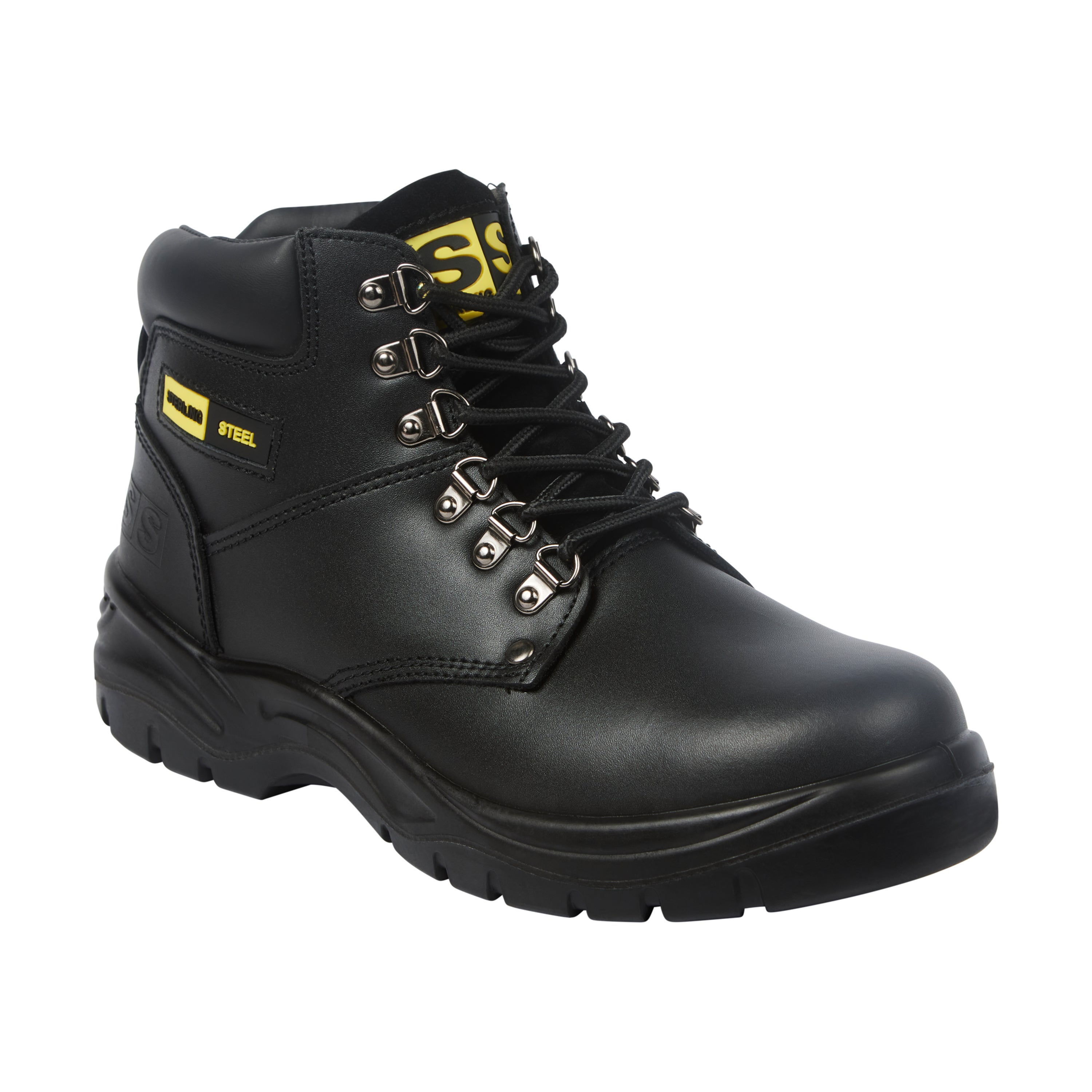 SS806SM Black 6 Eye Hiker Boot