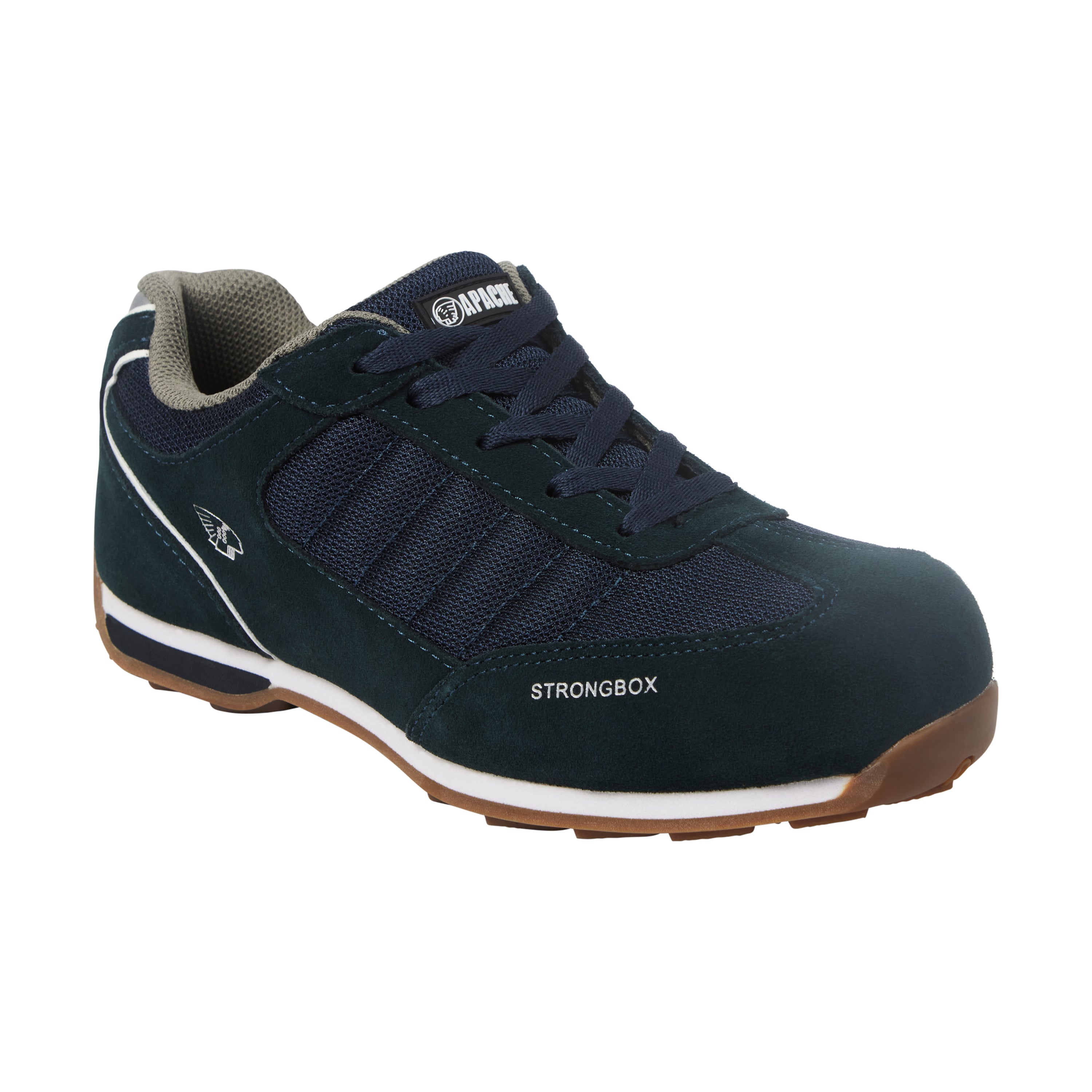Strike Navy Suede Retro Safety Trainer
