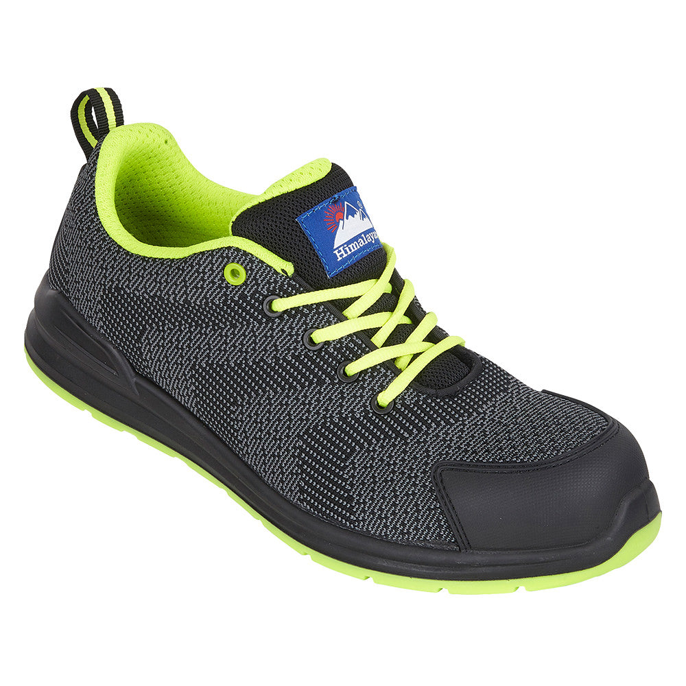 Himalayan Black Trainer with Lime Sole and Scuff Cap S1PL