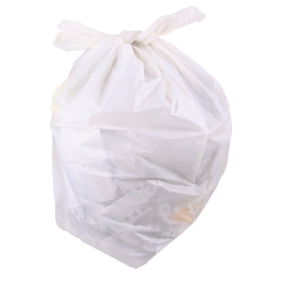 13 x 23 x 30" SWIHD White Heavy Duty 12mu Swing Bin Liners 500/box