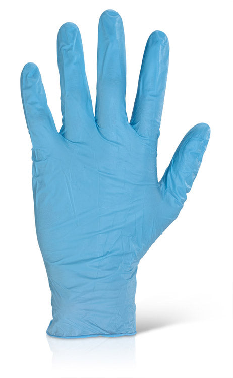 NITRILE DISP GLOVE PF BLUE (100)