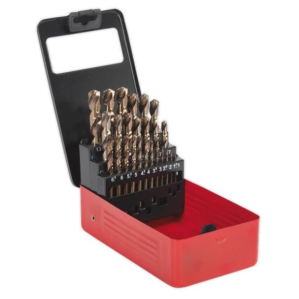 HSS Cobalt Fully Ground Drill Bit Set 25pc