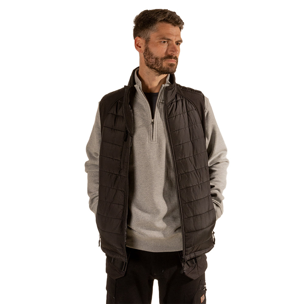 Foxton U310 Padded Softshell Black Gilet