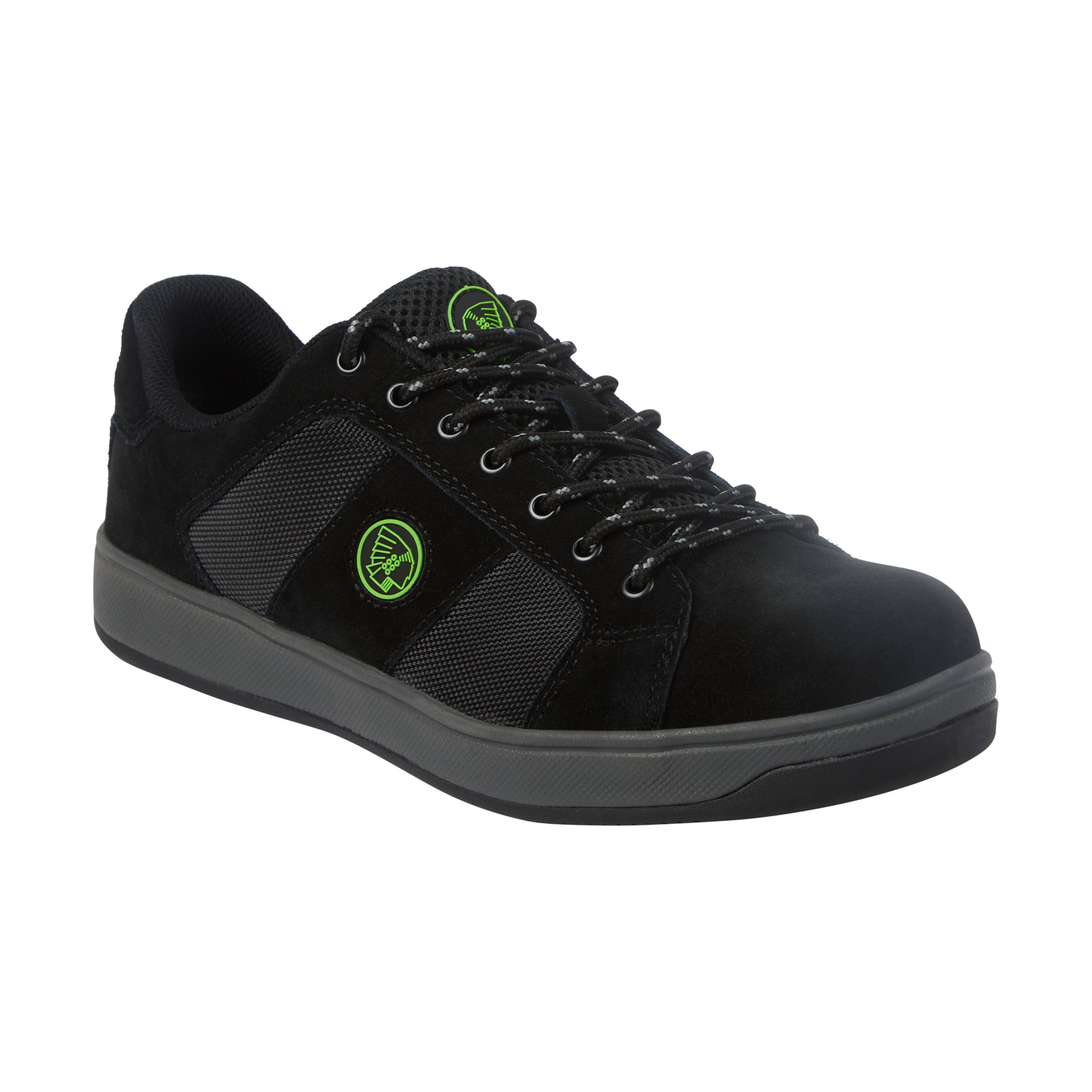 KICK Black Black Suede Cup Sole Safety Trainer