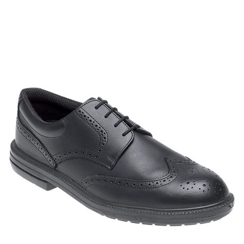 912CBK060 Blk Formal DD Safety Brogue Shoe