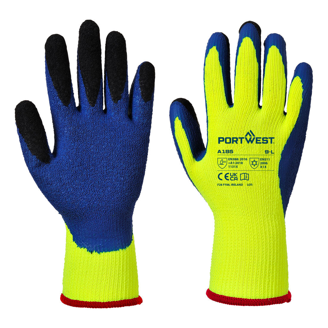Cold 7 Latex Crinkle Finger Dipped Glove