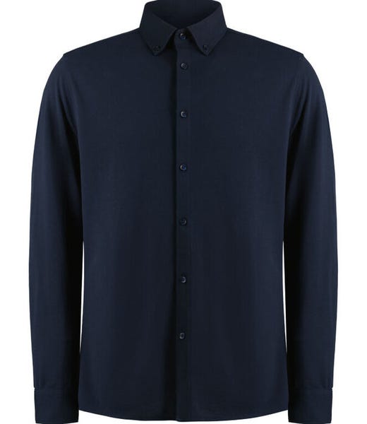 Kustom Kit Tailored Fit Superwash 60 Pique Shirt (Long Sleeve)
