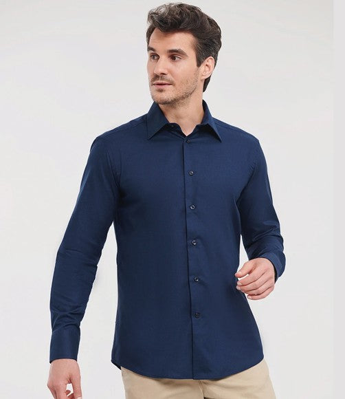 Russell Athletic Collection Long Sleeve Tailored Oxford Shirt Russell Athletic