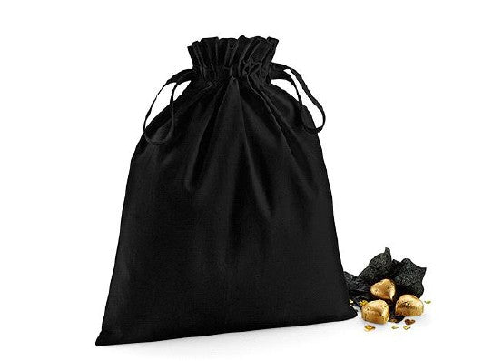 Organic cotton drawcord bag