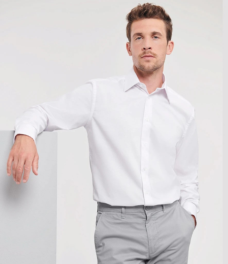Russell Athletic Collection Long Sleeve Tailored Oxford Shirt Russell Athletic