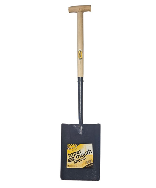 ProSolve Taper Mouth Shovel - Wooden T Handle
