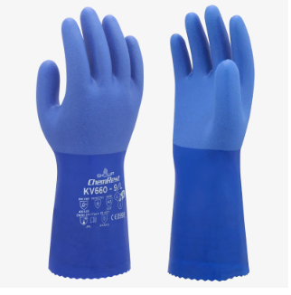 Showa KV660 Triple Dipped PVC Gauntlet Offering Cut & Chemical Protection