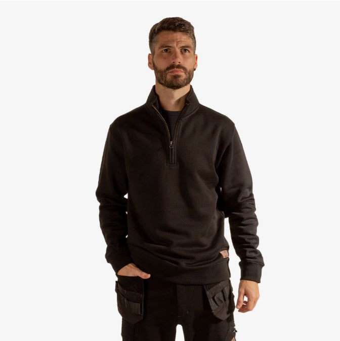 U312 Langton Quarter Zip Sweatshirt Black