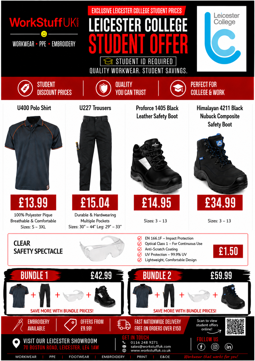 Leicester College Polo & Trouser bundle 1
