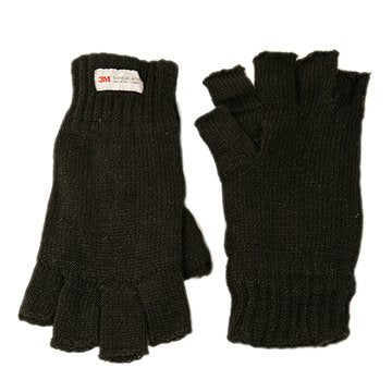 ga31/b - black thinsulate fingerless gloves