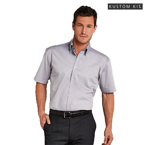 Men's Classic Oxford Fit Short Sleeve Shirt KK109 - WorkStuff UK Limited